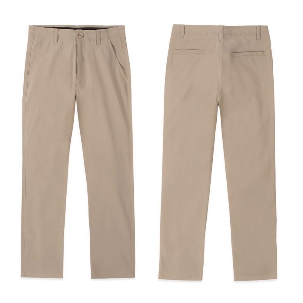 Chaps Boy's Approved Uniform Tan Flat Front Khaki Chino Pants Size 10Husky